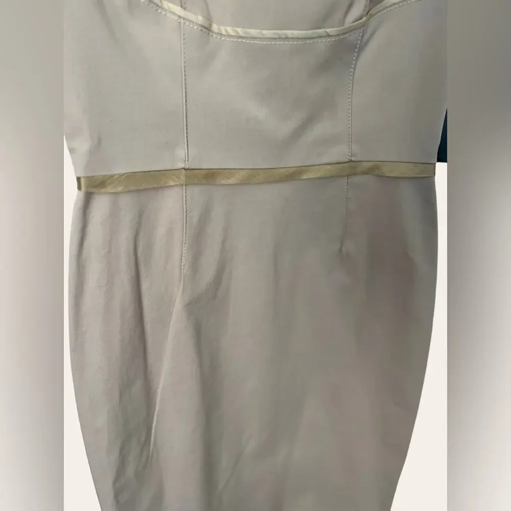 Zac Posen Khaki Eclipse Sheath Cocktail Dress Size 6 - Picture 14 of 16